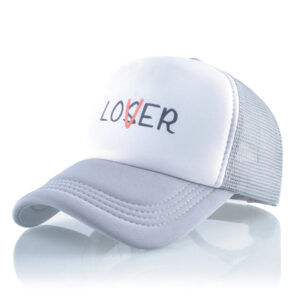 Lover Loser Trucker Hat Grey